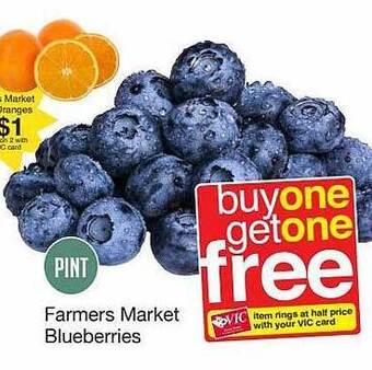 Harris Teeter Farmers market blueberries offer