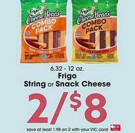 Harris Teeter Frigo string or snack cheese offer