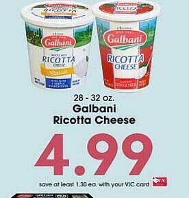 Harris Teeter Galbani ricotta cheese offer