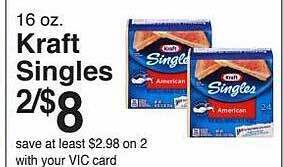 Harris Teeter Kraft singles offer