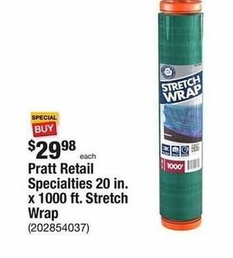 The Home Depot Pratt retail specialties 20 in. x 1000 ft. stretch wrap offer