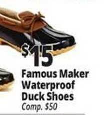 Ocean State Job Lot Famous maker waterproof duck shoes offer