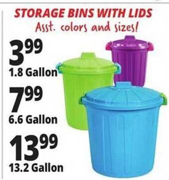 Ocean State Job Lot Storage bins with lids offer