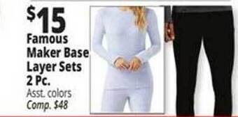 Ocean State Job Lot Famous maker base layer sets offer