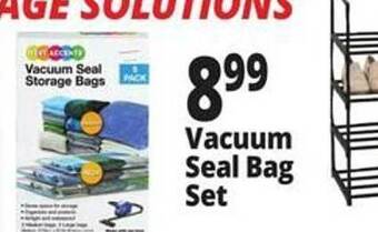 Ocean State Job Lot Vacuum seal bag set offer