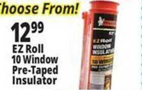 Ocean State Job Lot Ez roll 10 window pre-taped insulator offer