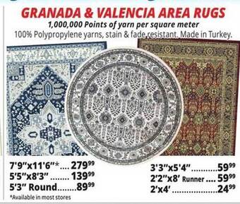 Ocean State Job Lot Granada & valencia area rugs offer