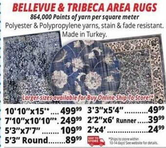 Ocean State Job Lot Bellevue & tribeca area rugs offer