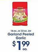 Price Rite Garland peeled garlic offer