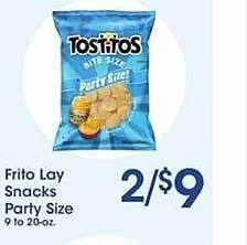Price Rite Frito lay snacks party size offer