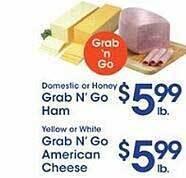 Price Rite Grab n'go ham or american cheese offer