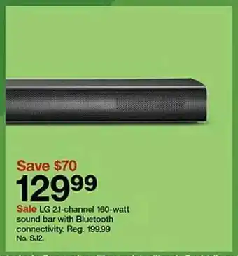Target Lg 2.1-channel 160-watt sound bar with bluetooth connectivity offer