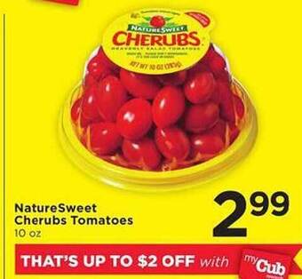 Cub Foods Naturesweet cherubs tomatoes offer