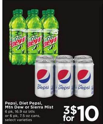 Cub Foods Pepsi, diet pepsi, mtn dew or sierra mist offer