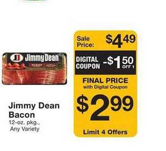Fairway Store Market Jimmy dean bacon offer