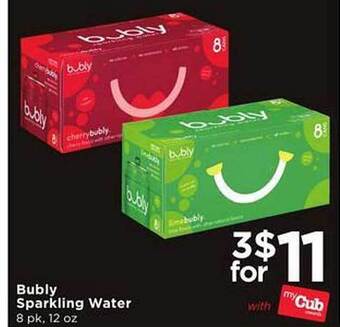 Cub Foods Bubly sparkling water offer