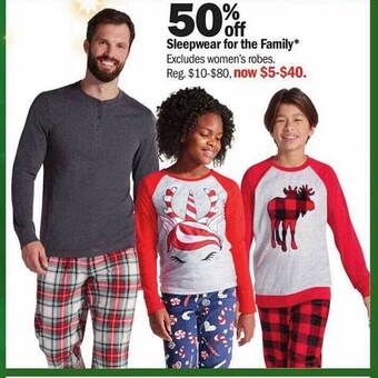 Meijer Sleepwear for the family offer