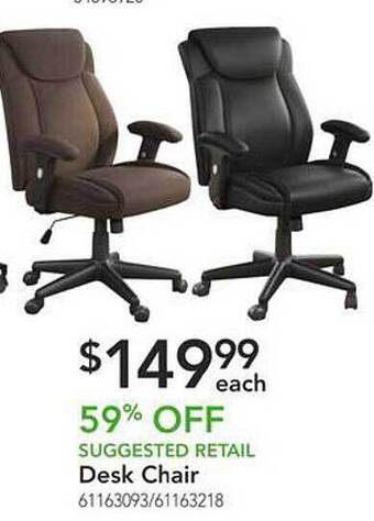 Nebraska Furniture Mart Desk chair offer