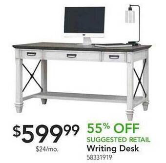 Nebraska Furniture Mart Writing desk offer