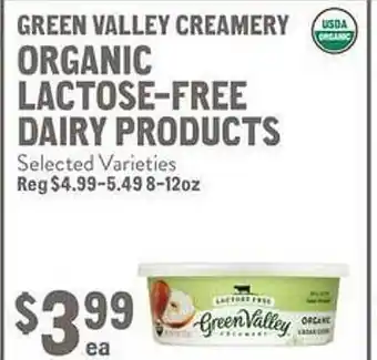 New Seasons Market Green valley creamery organic lactose-free dairy products offer