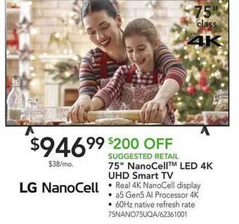 Nebraska Furniture Mart Lg 75 offer