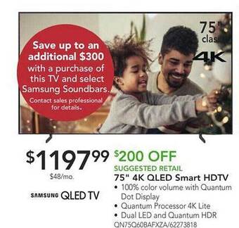 Nebraska Furniture Mart Samsung 75 offer