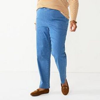 Kohl's Plus women's croft & barrow® classic pull-on jeans offer