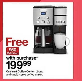 Target Cuisinart coffee center 12-cup and single-serve coffee maker offer