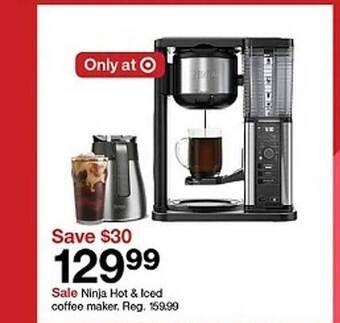 Target Ninja hot & iced coffee maker offer