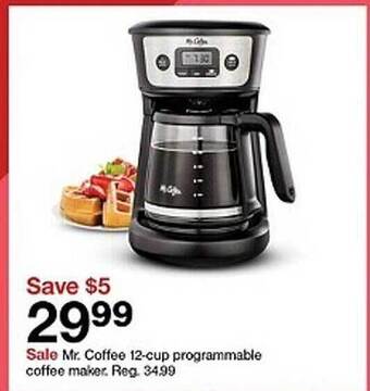 Target Mr coffee 12-cup programmable coffee maker offer