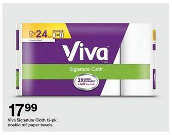 Target Viva signature cloth 12-pk double roll paper towels offer