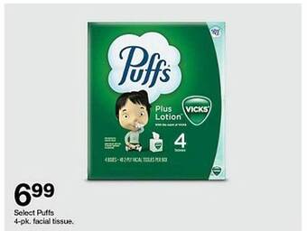 Target Select puffs facial tissue offer