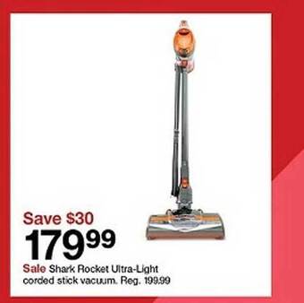 Target Shark rocket ultra-light corded stick vacuum offer