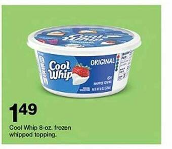 Target Cool whip 8-oz frozen whipped topping offer