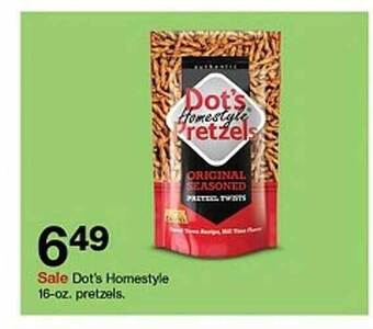 Target Dot's homestyle 16-oz pretzels offer