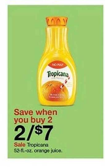 Target Tropicana orange juice offer