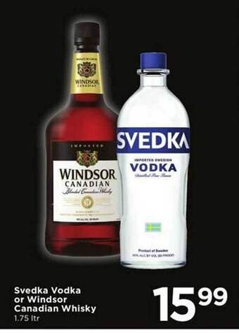 Cub Foods Svedka vodka or windsor canadian whisky offer