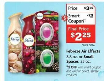 Family Dollar Febreze air effects or small spaces offer