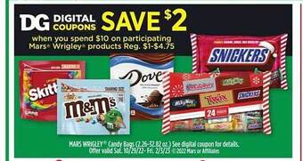 Dollar General Mars, wrigley products offer
