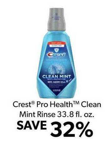 Commissary Crest® Pro Health™ Clean Mint Rinse 33.8 Fl. Oz. offer