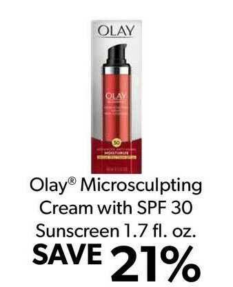 Commissary Olay® Microsculpting Cream With SPF 30 Sunscreen 1.7 Fl. Oz. offer