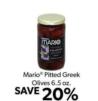 Commissary Mario® Pitted Greek Olives 6.5 Oz. offer