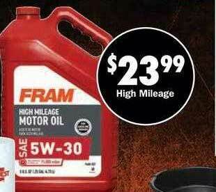 Carquest Fral High Mileage Moror Oil Sae 5w-30 offer