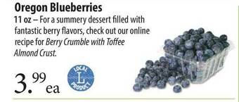 Market of Choice Oregon Blueberries offer