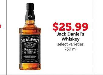 Fareway Jack Daniel's Whiskey 750ml offer