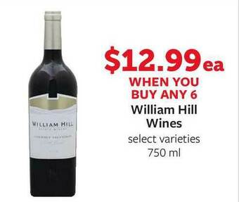 Fareway William Hill Wines 750ml offer