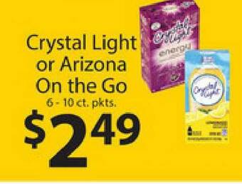 Supermercado Nuestra Familia Crystal Light Or Arizona On The Go offer