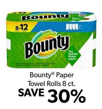 Commissary Bounty® Paper Towel Rolls 8 Ct. offer