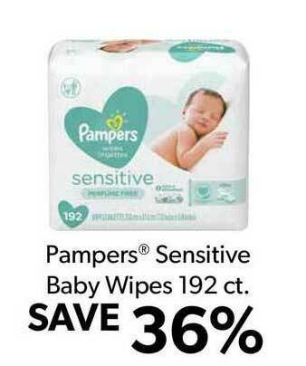 Commissary Pampers® Sensitive Baby Wipes 192 Ct. offer