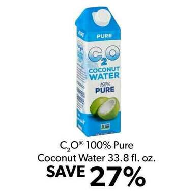 Commissary C₂O® 100% Pure Coconut Water 33.8 Fl. Oz. offer